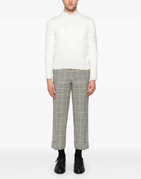 Pulovere Thom Browne Virgin Wool Sweater WHITE Barbati (BM 18489229) 2