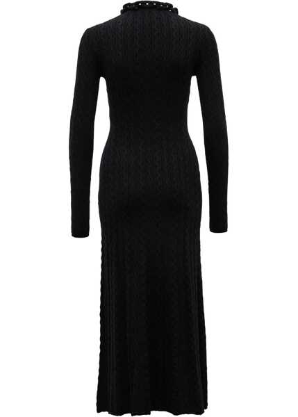 Rochii casual RABANNE Long Wool Dress BLACK Femei (BM 18489379) 2