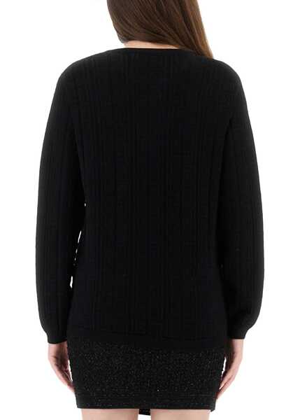 Pulovere casual Balmain Knitted Tops. BLACK Femei (BM 18489391) 3