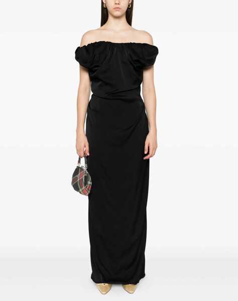 Rochii casual Vivienne Westwood Ginnie Amber Long Dress BLACK Femei (BM 18489442) 2