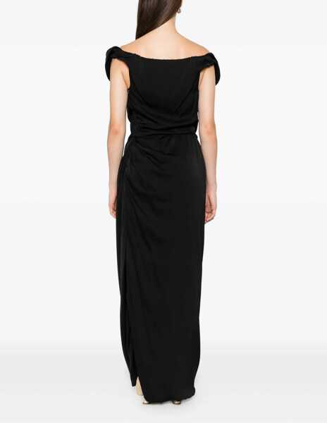 Rochii casual Vivienne Westwood Ginnie Amber Long Dress BLACK Femei (BM 18489442) 4