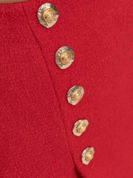 Fuste casual Balmain Wool Mini Skirt RED Femei (BM 18489448) 5