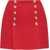 Balmain Wool Mini Skirt RED