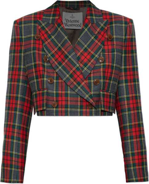 Sacouri office Vivienne Westwood Tartan Cropped Jacket MULTICOLOUR Femei (BM 18489451) 1