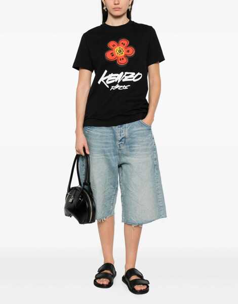 Tricouri Kenzo Futura Loose T-Shirt BLACK Femei (BM 18489475) 2