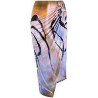 Fuste Louisa Ballou Enigma Printed Midi Skirt Femei