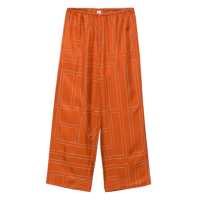 Pantaloni casual TOTÊME TOTEME Monogram Silk Pajama Pants Femei