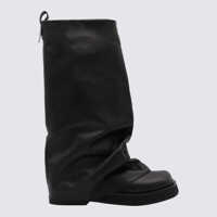 Bocanci The Attico Black Leather Boots Femei