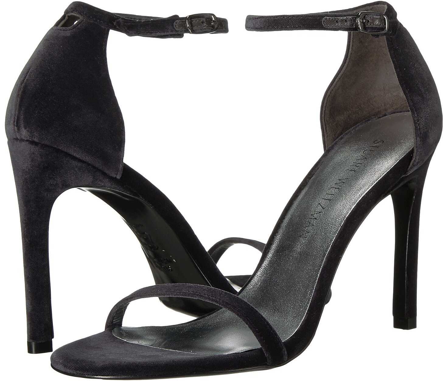 Pantof Stuart Weitzman Nudistsong Smoke Velvet