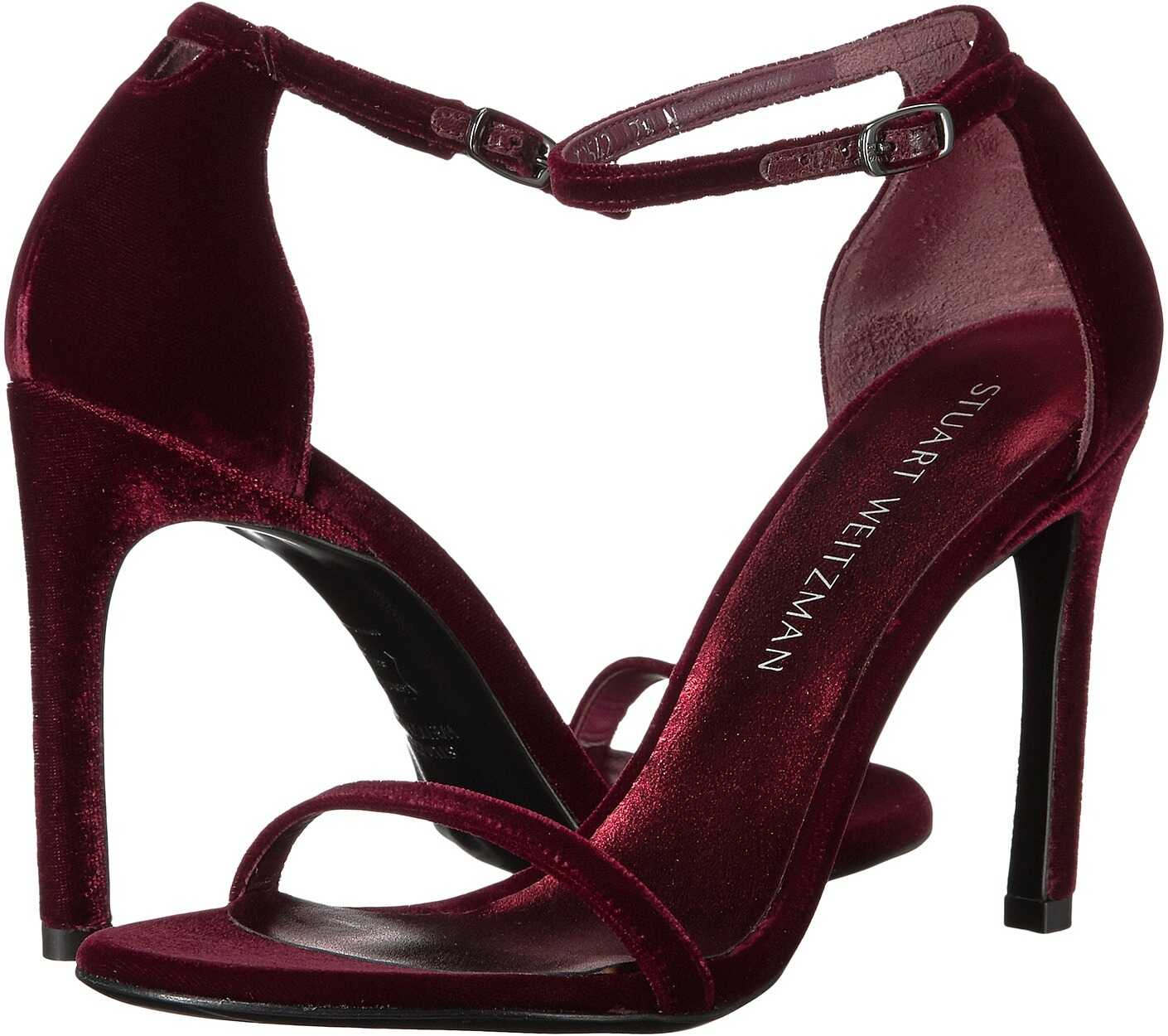 Pantof Stuart Weitzman Nudistsong Bordeaux Velvet