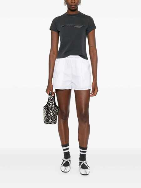 Topuri Alexander Wang Alexander Wang Shrunken Logo Tee WASHED BLACK Femei (BM 18491238) 2