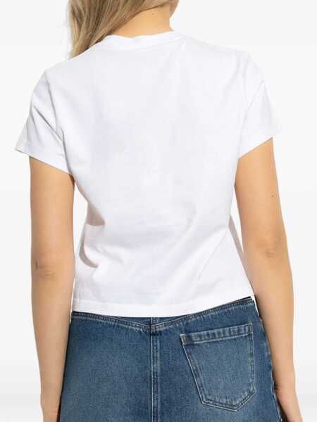 Topuri Alexander Wang Alexander Wang Shrunken Logo Tee VINTAGE WHITE Femei (BM 18491241) 4
