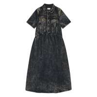 Rochii Ganni Washed Denim Maxi Dress Femei