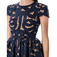 Rochii Self-Portrait Dama - Rochii Self-Portrait Self-Portrait Bow Embroidered Mini Dress BLUE Femei (BM 18491412) - B-mall.ro