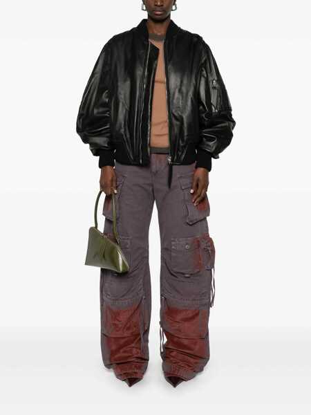 Bomber jacket THE ATTICO The Attico Anja Leather Bomber Jacket Black Femei (BM 18491454) 2