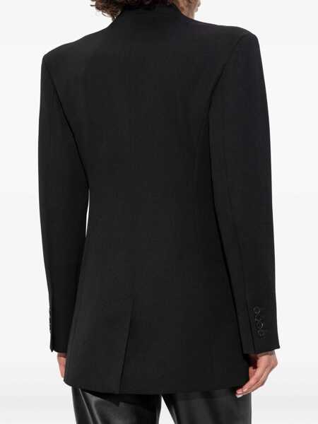 Geci THE ATTICO The Attico Wool Gabardine Jacket Black Femei (BM 18491469) 4