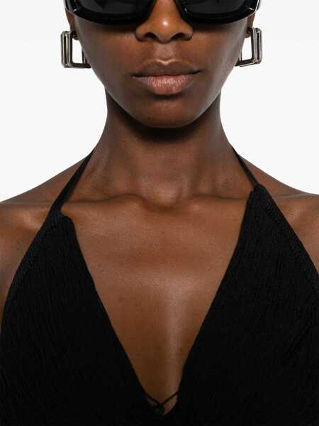 Topuri THE ATTICO The Attico Fringes Top Black Femei (BM 18491472) 5