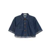 Camasi de blugi Zimmermann Indigo Blue Cotton Denim Shirt Femei