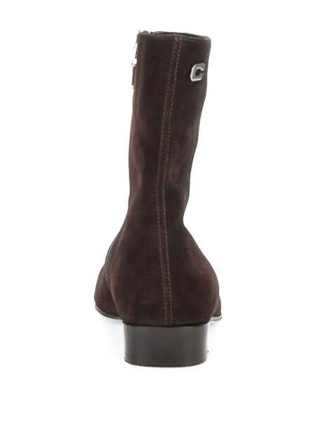 Bocanci CAREL PARIS Aiglon Brown Boots With Logo Embroidery On The Side And Zip Closure On The Side In Suede Woman BROWN Femei (BM 18491685) 4
