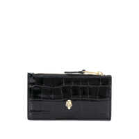 Portofele Alexander McQueen Skull Zipped Leather Credit Card Case Femei