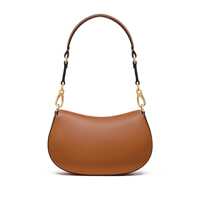Genti de umar Dama - Genti de umar Valentino Garavani Valentino Garavani Brown Leather Ovhal Shoulder Bag ALMOND BEIGE Femei (BM 18491892) - B-mall.ro