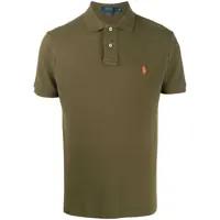 Tricouri Polo Green Polo Shirt With Pony Embroidery On The Front In Cotton Piquet Man Barbati