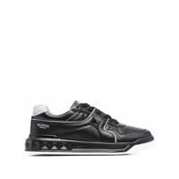 Sneakers Valentino Garavani Black Leather Low Top One Stud Sneakers Barbati