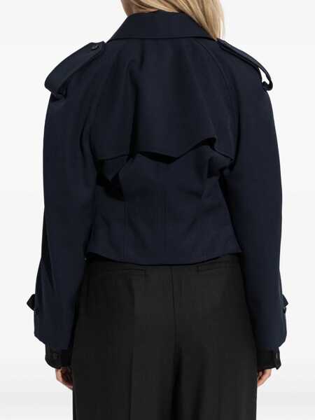 Geci Alexander McQueen Alexander McQueen Trench BLUE Femei (BM 18492543) 4
