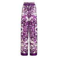 Pantaloni casual Dolce & Gabbana Silk Trousers Femei