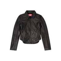 Geci Diesel 'L-Egrad' Black Leather Jacket Femei