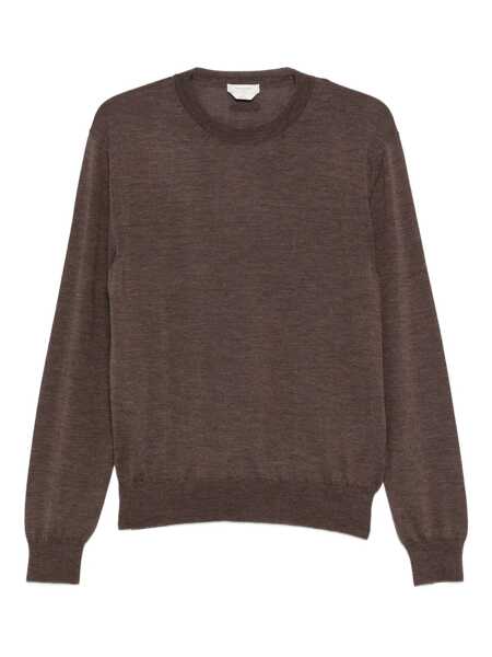 Pulovere Jacob Cohen Jacob Cohen Wool And Silk Crewneck Sweater BROWN Barbati (BM 18494292) 1