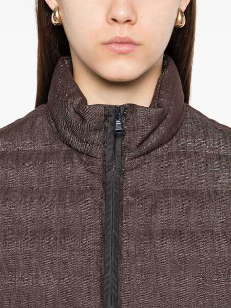 Geci de iarna Brunello Cucinelli Brunello Cucinelli Shortsleeves Down Jacket BROWN Femei (BM 18494958) 5