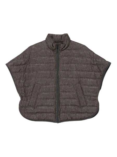 Geci de iarna Brunello Cucinelli Brunello Cucinelli Shortsleeves Down Jacket BROWN Femei (BM 18494958) 1