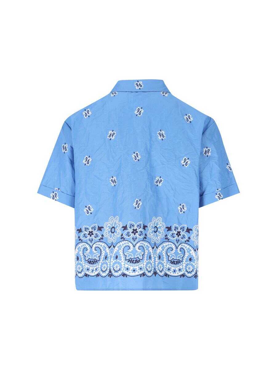 Camasi Miu Miu Miu Miu Shirts LIGHT BLUEWHITE Femei (BM 18495090) 2