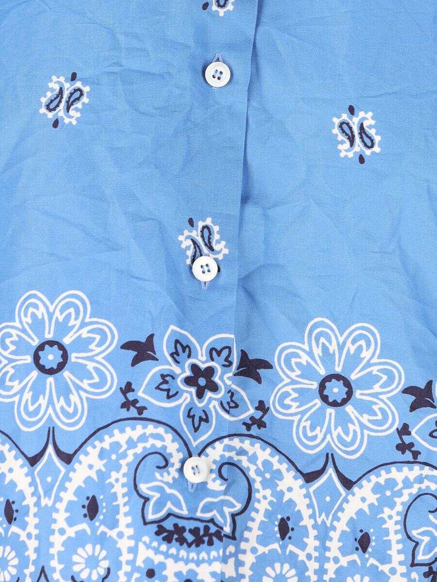 Camasi Miu Miu Miu Miu Shirts LIGHT BLUEWHITE Femei (BM 18495090) 4