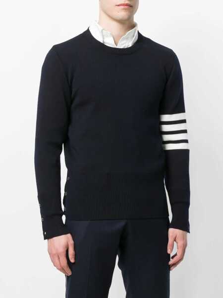 Pulovere Thom Browne Thom Browne Sweaters BLUE Barbati (BM 18495102) 3