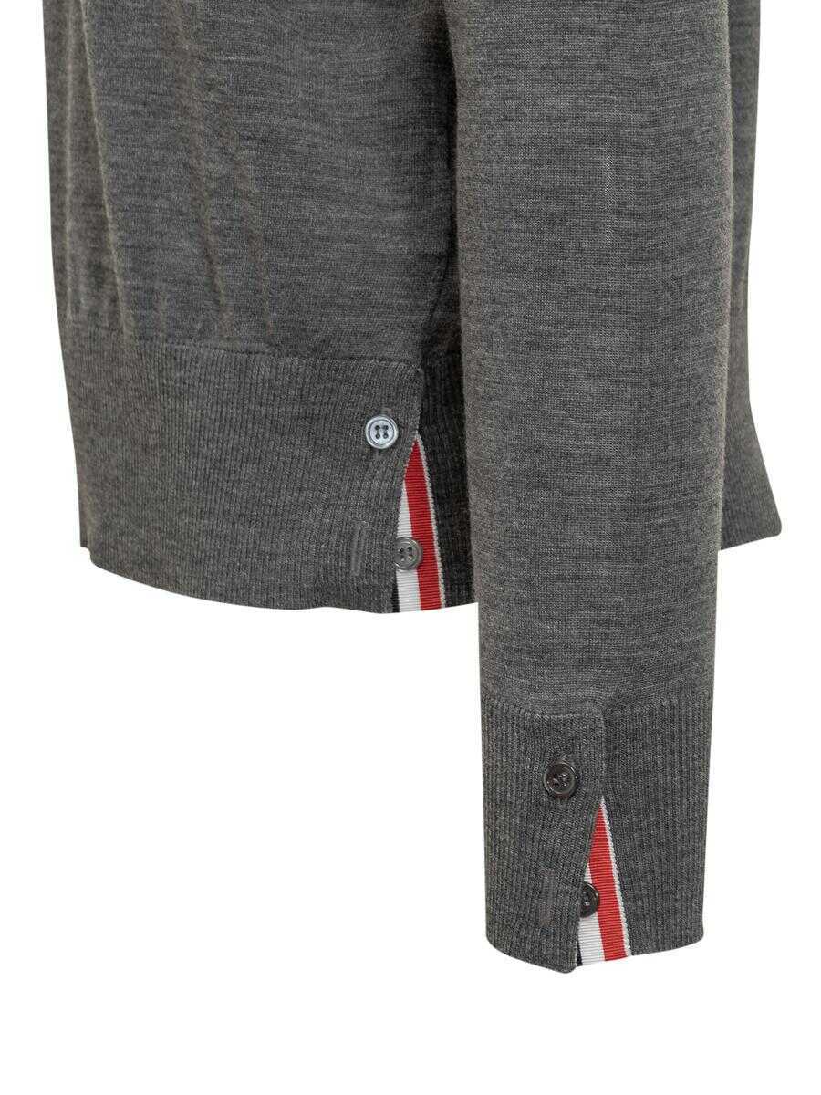 Pulovere Thom Browne Thom Browne Thom Browne Necklace GREY Barbati (BM 18495108) 4