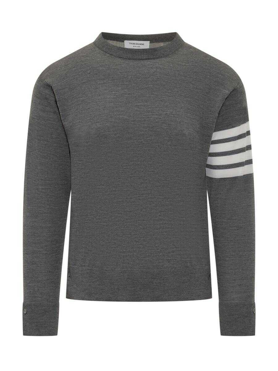 Pulovere Thom Browne Thom Browne Thom Browne Necklace GREY Barbati (BM 18495108) 1