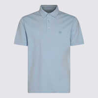 Camasi Etro Light Blue Cotton Polo Shirt Barbati