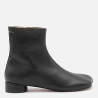 Bocanci Mm6 Maison Margiela Black Leather Ankle Boots Femei