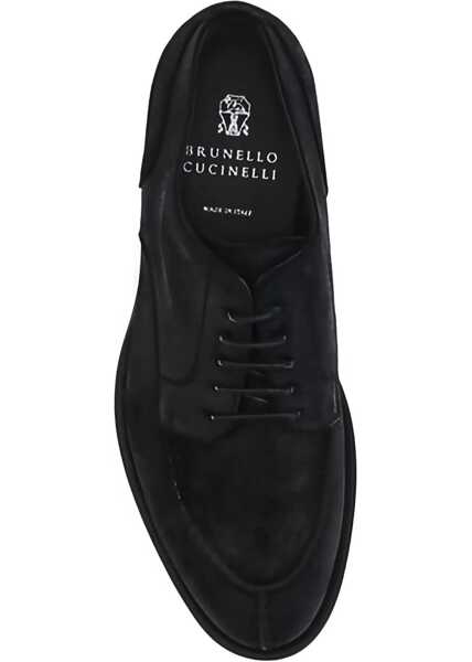 Pantofi eleganti Brunello Cucinelli Suede Lace-Ups NERO Barbati (BM 18496654) 3