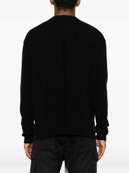Pulovere Rick Owens Exposed stitching Sweater BLACK Barbati (BM 18496678) 4