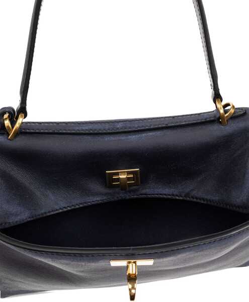Genti de umar Balenciaga Rodeo Small Shoulder Bag in used-effect leather MARINE BLUE Femei (BM 18496696) 5