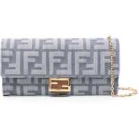 Portofele Fendi FF print denim Wallet Femei