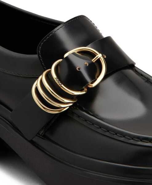 Inele TODS Rings leather Loafers NERO Femei (BM 18496999) 5