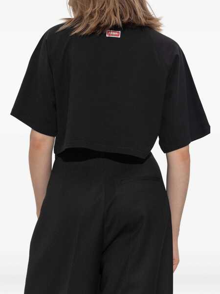 Tricouri Kenzo Cropped T-Shirt Futura BLACK Femei (BM 18497020) 4