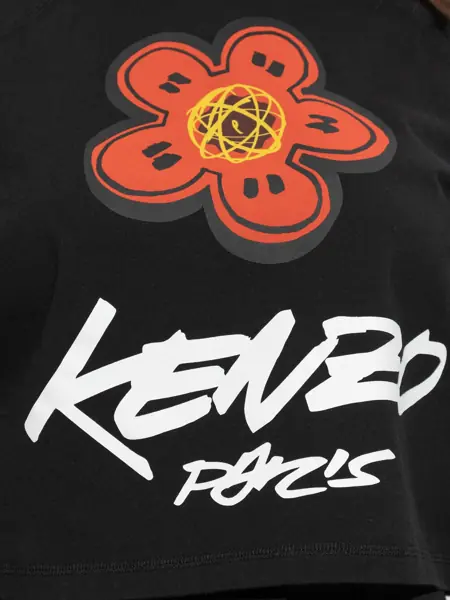 Tricouri Kenzo Cropped T-Shirt Futura BLACK Femei (BM 18497020) 5