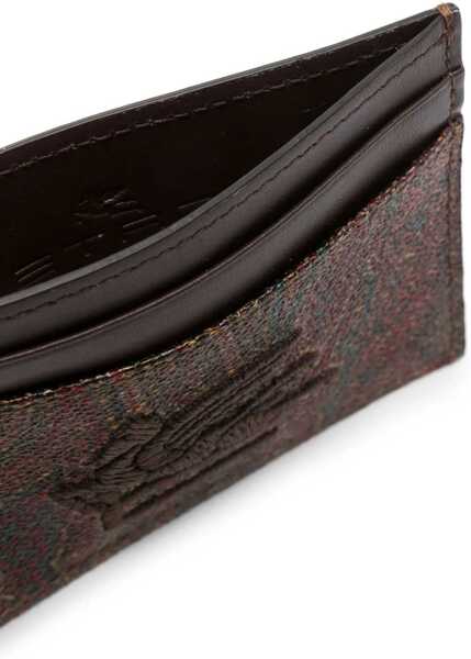 Portofele ETRO Paisley Print Card Holder BROWN Barbati (BM 18497065) 3