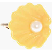 Cercei Single Clip-On Shell Shaped Earring With Central Bead Barbati