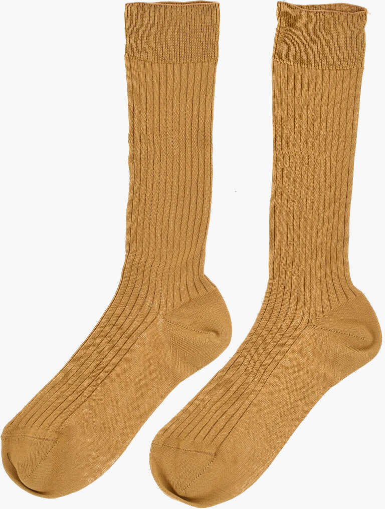 Sosete DSQUARED2 Ribbed Long Socks Beige Femei (BM 18497146) 3